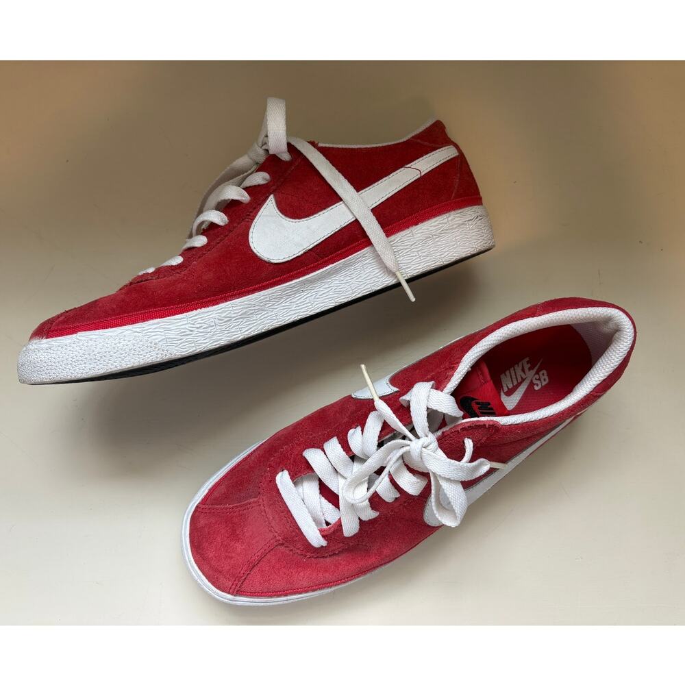 RARE Nike Zoom Bruin SB  Sport Red and White Mens 8